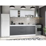 Set Mobila Bucatarie Mina Dual 200 Gri Antracit/Alb C95