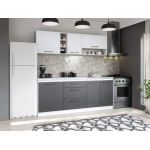 Set Mobila Bucatarie Mina Dual 200 Gri Antracit/Alb C95