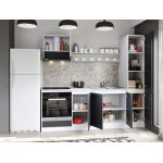 Set Mobila Bucatarie Mina Dual 220 Gri Antracit/Alb C110