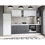 Set Mobila Bucatarie Mina Dual 244 Gri Antracit/Alb C121