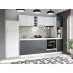 Set Mobila Bucatarie Mina Dual 244 Gri Antracit/Alb C121