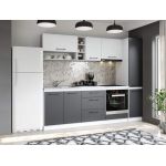 Set Mobila Bucatarie Mina Dual 244 Gri Antracit/Alb C98