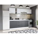 Set Mobila Bucatarie Mina Dual 260 Gri Antracit/Alb C97