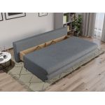 Canapea Extensibila Sensi plusata aspect lana gri