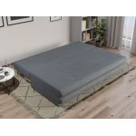 Canapea Extensibila Sensi plusata aspect lana gri