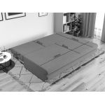 Canapea Extensibila Sensi plusata aspect lana gri