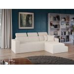 Coltar Extensibil Paloma plusat aspect lana alba