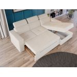 Coltar Extensibil Paloma plusat aspect lana alba