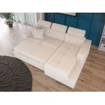Coltar Extensibil Paloma plusat aspect lana alba