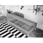 Divan dublu / Pat matrimonial tapitat Gri Inchis Soft Rabatabil
