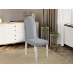 Pachet Mobila Coltar Bonito Turcoaz + Masa Grand Alba + 4 Scaune Grand Gri Deschis