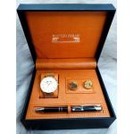 Set cadou pentru barbati Matteo Ferari, ceas, butoni, pix metalic MF001B110G - Engross