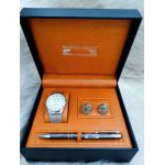 Set cadou pentru barbati Matteo Ferari, ceas, butoni, pix metalic MF004B110G - Engross