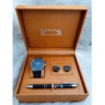 Set cadou pentru barbati Matteo Ferari, ceas, butoni, pix metalic MF005B110G - Engross