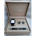 Set cadou pentru barbati Matteo Ferari, ceas, butoni, pix metalic MF008B110G - Engross