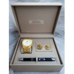 Set cadou pentru barbati Matteo Ferari, ceas, butoni, pix metalic MF009B110G - Engross