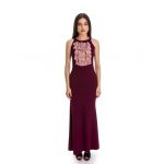 Rochie lunga bordo engros