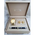 Set cadou pentru barbati Matteo Ferari, ceas, butoni, pix metalic MF015B110G - Engross