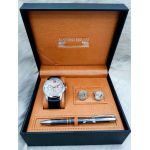 Set cadou pentru barbati Matteo Ferari, ceas, butoni, pix metalic MF018B110G - Engross