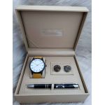 Set cadou pentru barbati Matteo Ferari, ceas, butoni, pix metalic MF022B110G - Engross