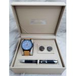 Set cadou pentru barbati Matteo Ferari, ceas, butoni, pix metalic MF024B110G - Engross