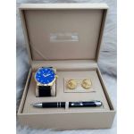 Set cadou pentru barbati Matteo Ferari, ceas, butoni, pix metalic MF030B110G - Engross