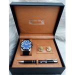 Set cadou pentru barbati Matteo Ferari, ceas, butoni, pix metalic MF033B110G - Engross
