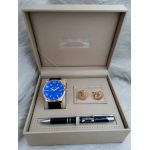 Set cadou pentru barbati Matteo Ferari, ceas, butoni, pix metalic MF035B110G - Engross