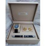 Set cadou pentru barbati Matteo Ferari, ceas, butoni, pix metalic MF036B110G - Engross