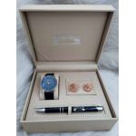 Set cadou pentru barbati Matteo Ferari, ceas, butoni, pix metalic MF038B110G - Engross
