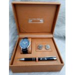 Set cadou pentru barbati Matteo Ferari, ceas, butoni, pix metalic MF039B110G - Engross