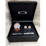 Set cadou pentru barbati Matteo Ferari, ceas, butoni, pix metalic MF042B110G - Engross