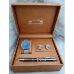 Set cadou pentru barbati Matteo Ferari, ceas, butoni, pix metalic MF057B110G - Engross