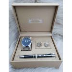 Set cadou pentru barbati Matteo Ferari, ceas, butoni, pix metalic MF059B110G - Engross