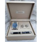 Set cadou pentru barbati Matteo Ferari, ceas, butoni, pix metalic MF062B110G - Engross