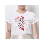 Tricou Dama Alb "Christmas Style" Engros
