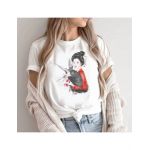 Tricou Dama Alb "Geisha" Engros