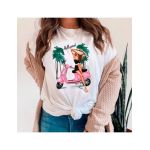 Tricou Dama Alb "Hollywood" Engros