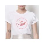 Tricou Dama Alb "I Love Fall" Engros
