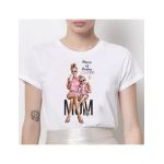 Tricou Dama Alb "Mama Of Drama" Engros