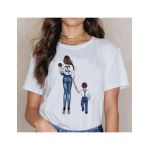 Tricou Dama Alb "Mom Of Boys" Engros