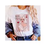 Tricou Dama Alb "Mood today" Engros