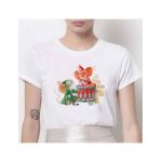 Tricou Dama Alb "Poetry Mice" Engros