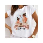 Tricou Dama Alb "Queens" Engros