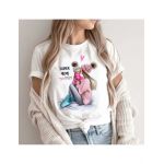 Tricou Dama Alb "Super girl mom" Engros