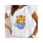 Tricou Dama Alb "Tiger In A Cup 2022" Engros