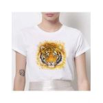 Tricou Dama Alb "Tiger Pint" Engros