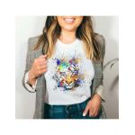 Tricou Dama Alb "Tiger watrercolor" Engros