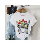 Tricou Dama Alb "Watercolor Pinguins" Engros