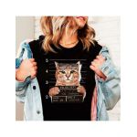 Tricou Dama Negru "Bad Kitty " Engros